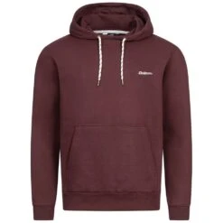 BEN SHERMAN Raised Rubber Hommes Sweat à Capuche 0072157—BORDEAUX