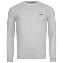 BEN SHERMAN Crew Neck Hommes Sweat-shirt 0072163-GRIS CLAIR