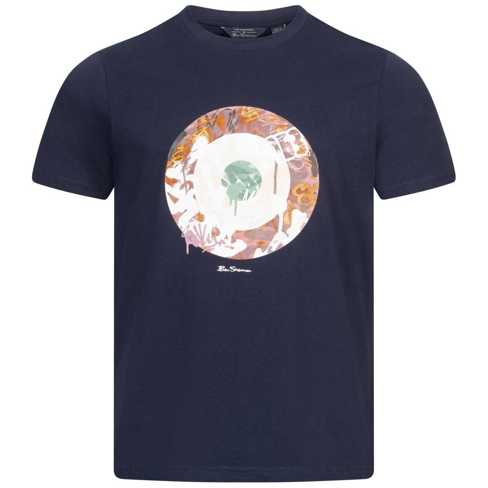 BEN SHERMAN Graffiti Target Hommes T-shirt 0073046MARIN 3 BEN SHERMAN Graffiti Target Hommes T-shirt 0073046MARIN