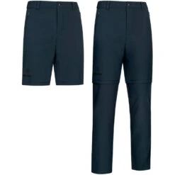 KIRKJUBØUR® Zip-Off Hommes 2-en-1 Pantalon De Randonnée Et De Trekking Marine