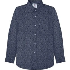 Lambretta Tonal Paisley Hommes Chemise à Manches Longues RWIS1383