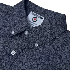 Lambretta Tonal Paisley Hommes Chemise à Manches Longues RWIS1383 -GIVOVA Soldes Boutique RWIS1383 4 1280x1280