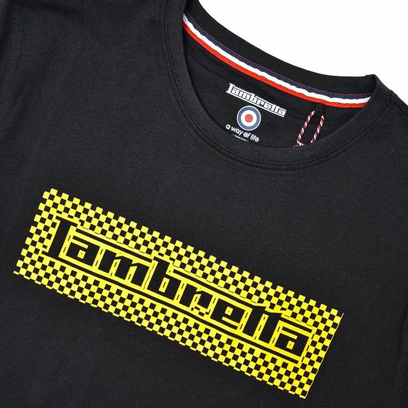 Lambretta Two Tone Box Hommes T-shirt SS0164-BLK OR 4 Lambretta Two Tone Box Hommes T-shirt SS0164-BLK OR – Image 2