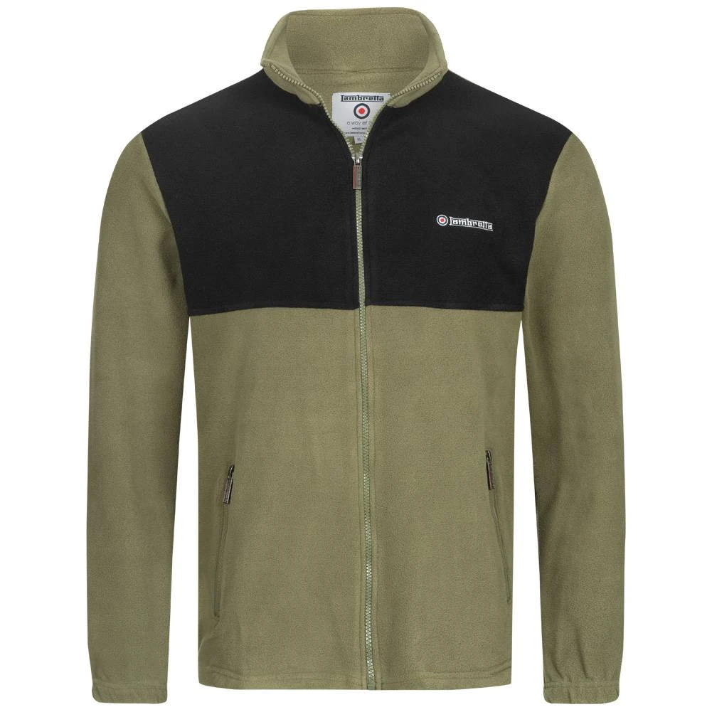 Lambretta Color Block Polar Hommes Veste Polaire SS0188-GRN 3 Lambretta Color Block Polar Hommes Veste Polaire SS0188-GRN