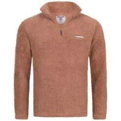 Lambretta Sherpa QTR 1/4-Zip Polar Hommes Veste Polaire SS0237-BRN