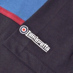 Lambretta Paisley Panel Hommes T-shirt SS0319-MARINE -GIVOVA Soldes Boutique SS0319 NAVY 4 1280x1280