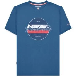 Lambretta Vintage Print Hommes T-shirt SS1010-DK BLEU