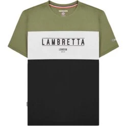 Lambretta Panel Hommes T-shirt SS1083-K/BL/BLANC