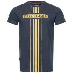 Lambretta Stripe Print Hommes T-shirt SS5266-MARINE