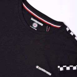 Lambretta Two Tone Panel Hommes T-shirt SS9101-BLK -GIVOVA Soldes Boutique SS9101 BLK 2 1280x1280