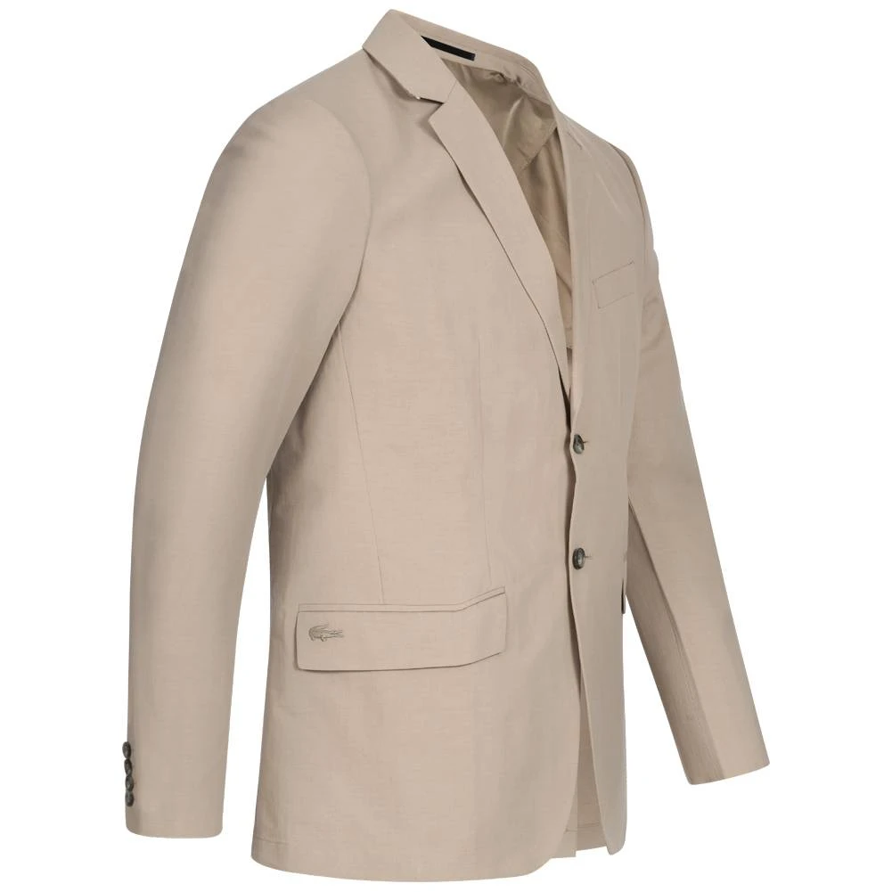 LACOSTE Bicolor Hommes Veste De Costume En Lin VH1570-354 4 LACOSTE Bicolor Hommes Veste De Costume En Lin VH1570-354 – Image 2